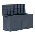 Storage Box with Lid for Indoor and Outdoor Use Made of Plastic - 110 x 45 x 50