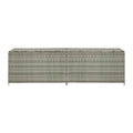 Wicker Storage Bench for Outdoor Use - Polypropylene Material - 150 x 50 x 60